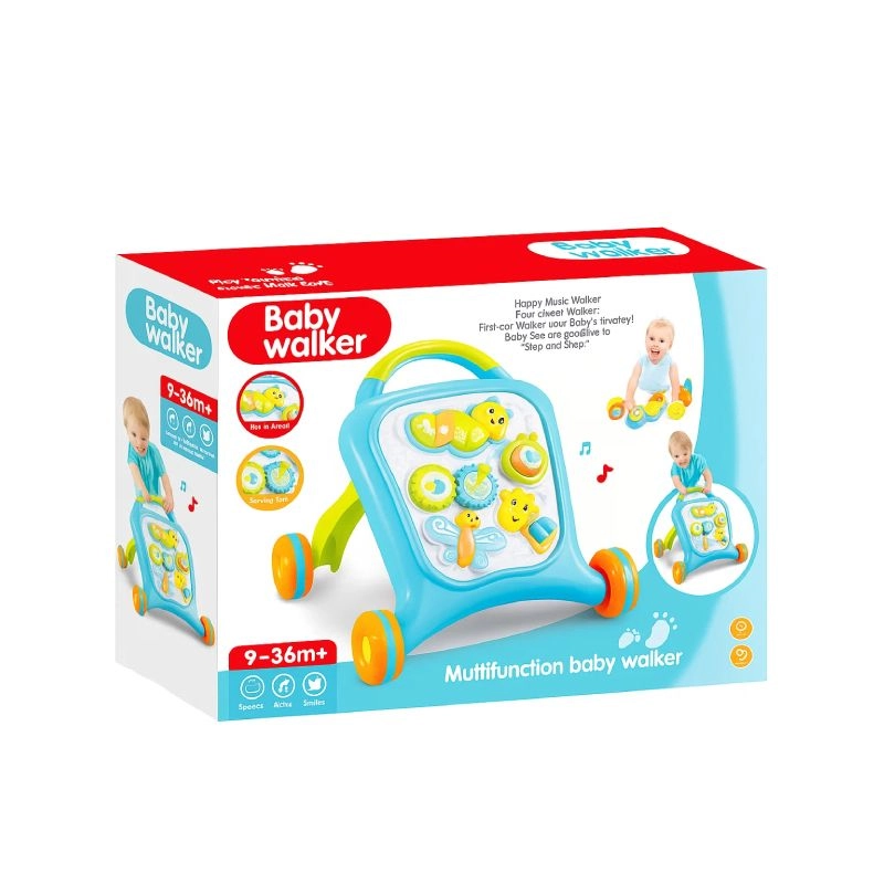 Luke Activity Baby Walker - Light Blue 9 Months