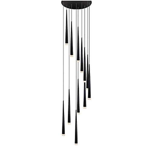 Raindrop Chandelier - Black 12 head
