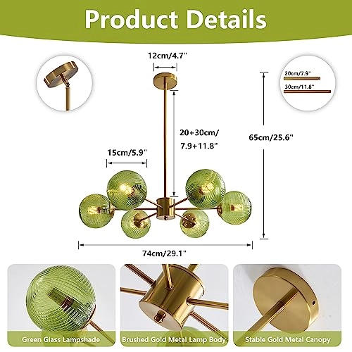 6-Light Sputnik Chandelier - from 7.9 to 29.7