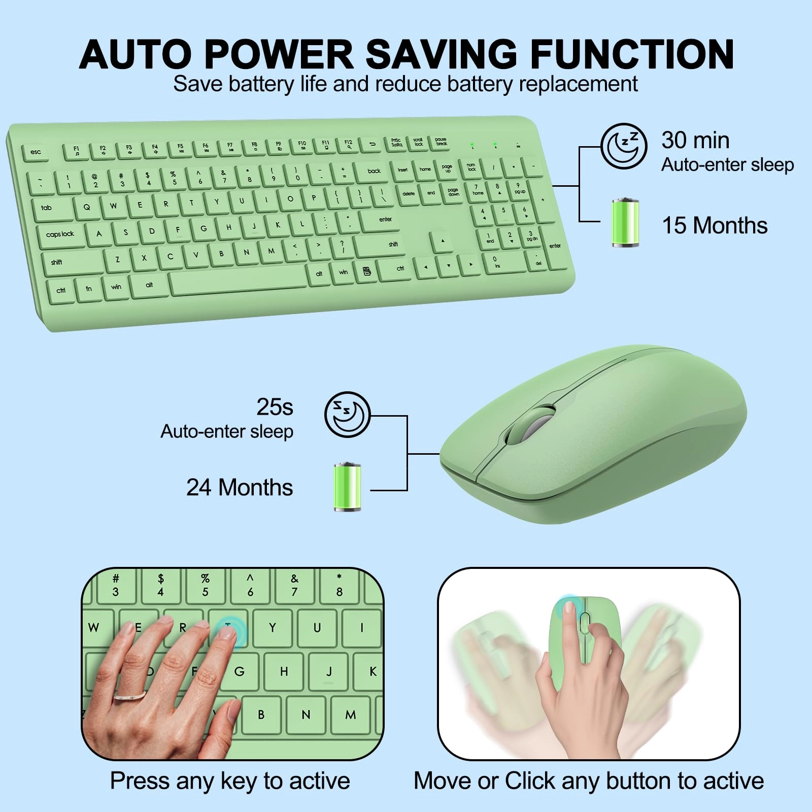 Keyboard and Mouse Combo - QWERTY Wireless