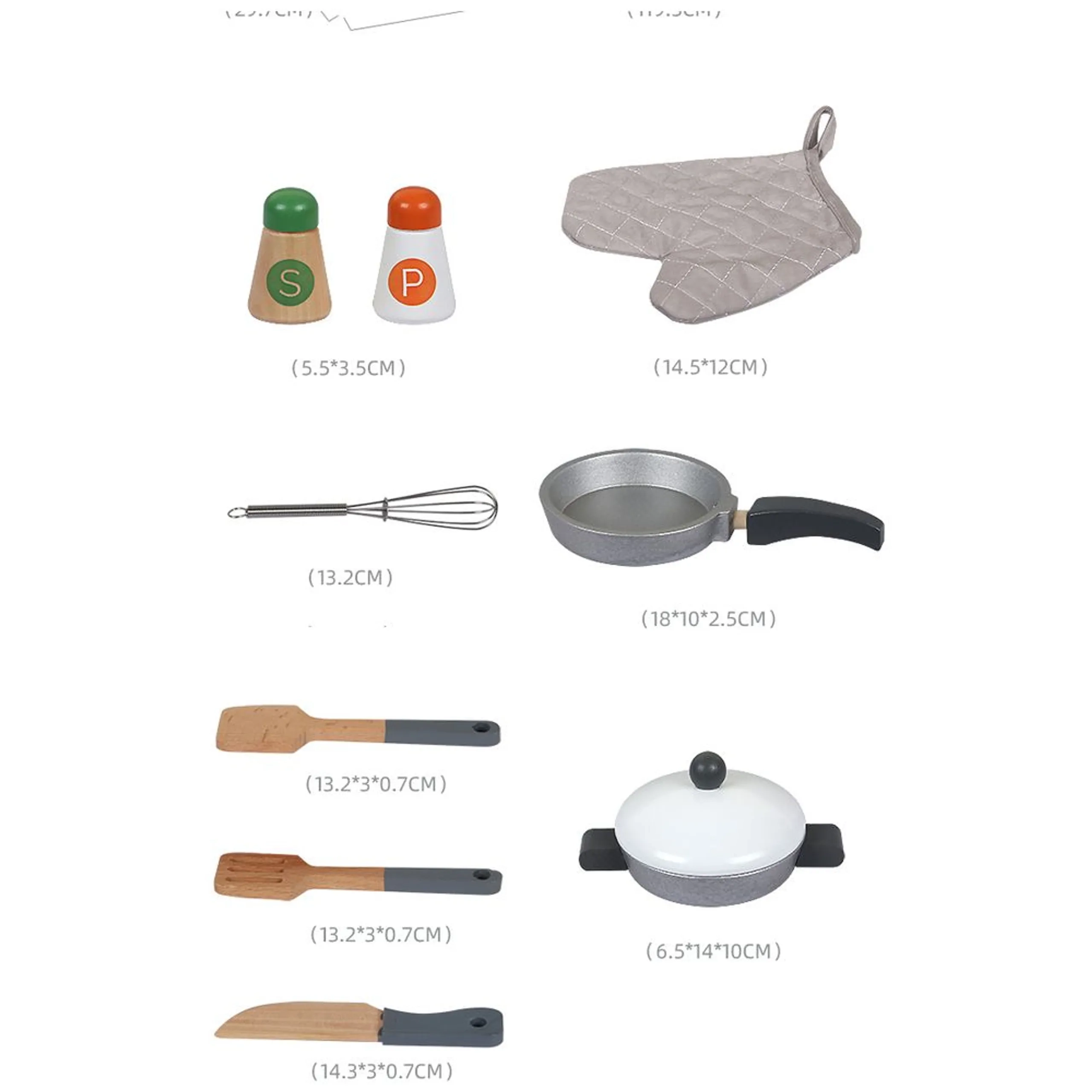 Kids Wooden Kitchen Toy Play Set (5551007-MSN21001)