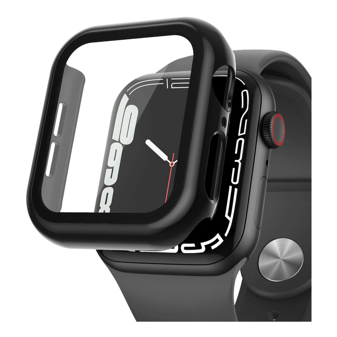 Hyphen Tempered Glass PC Bumper Case for Apple Watch Series 7 41mm