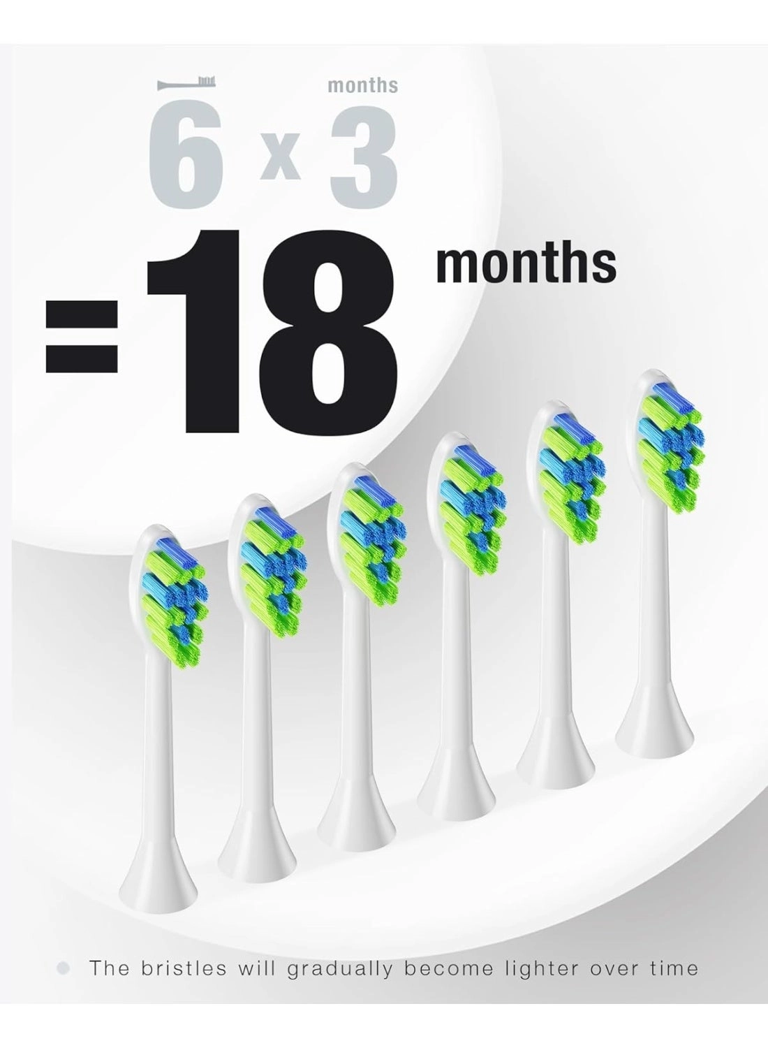 Sonic Electric Toothbrush - 6 Brush Heads 90-Day Battery