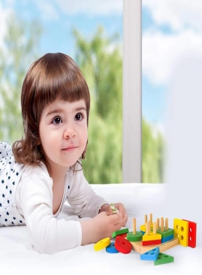 Wooden Geometric Shape Sorting Board - 1-3 Years