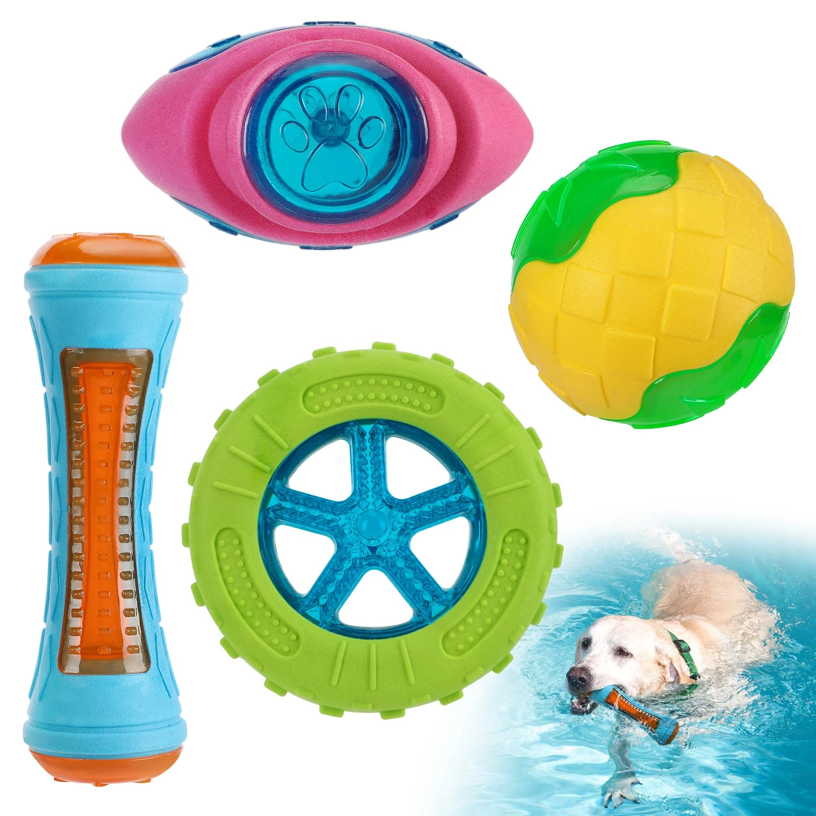 MEWTOGO 4pcs-Floating-Dog-Toy - Floating Dog Toys