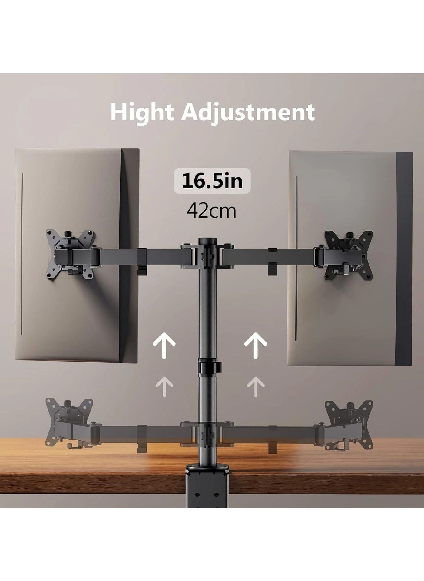 Dual Monitor Stand - 32 Inches 75x75/100x100mm