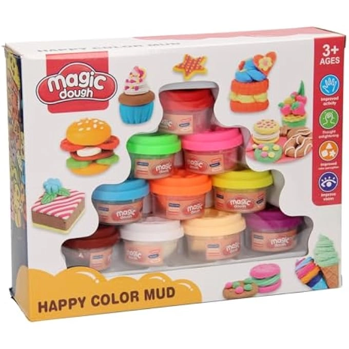 TOY GARDEN Color Mud Magic Dough Set - 10 pcs