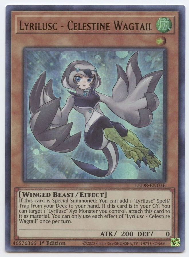 Yu-Gi-Oh! Celestine Wagtail LED8-EN036 - 1st Edition