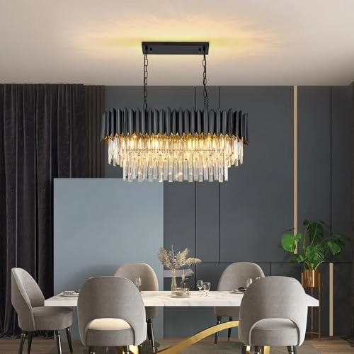 Crystal Pendant Light - 8 x E14 80x30 cm