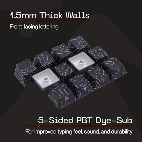 Topograph PBT Dye Sub Keycaps - US ANSI RF