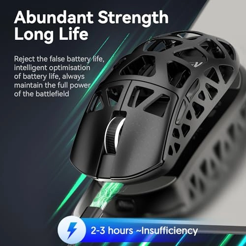 R3 Superlight 46g Magnesium Alloy Gaming Mouse - 2.4Ghz Bluetooth USB