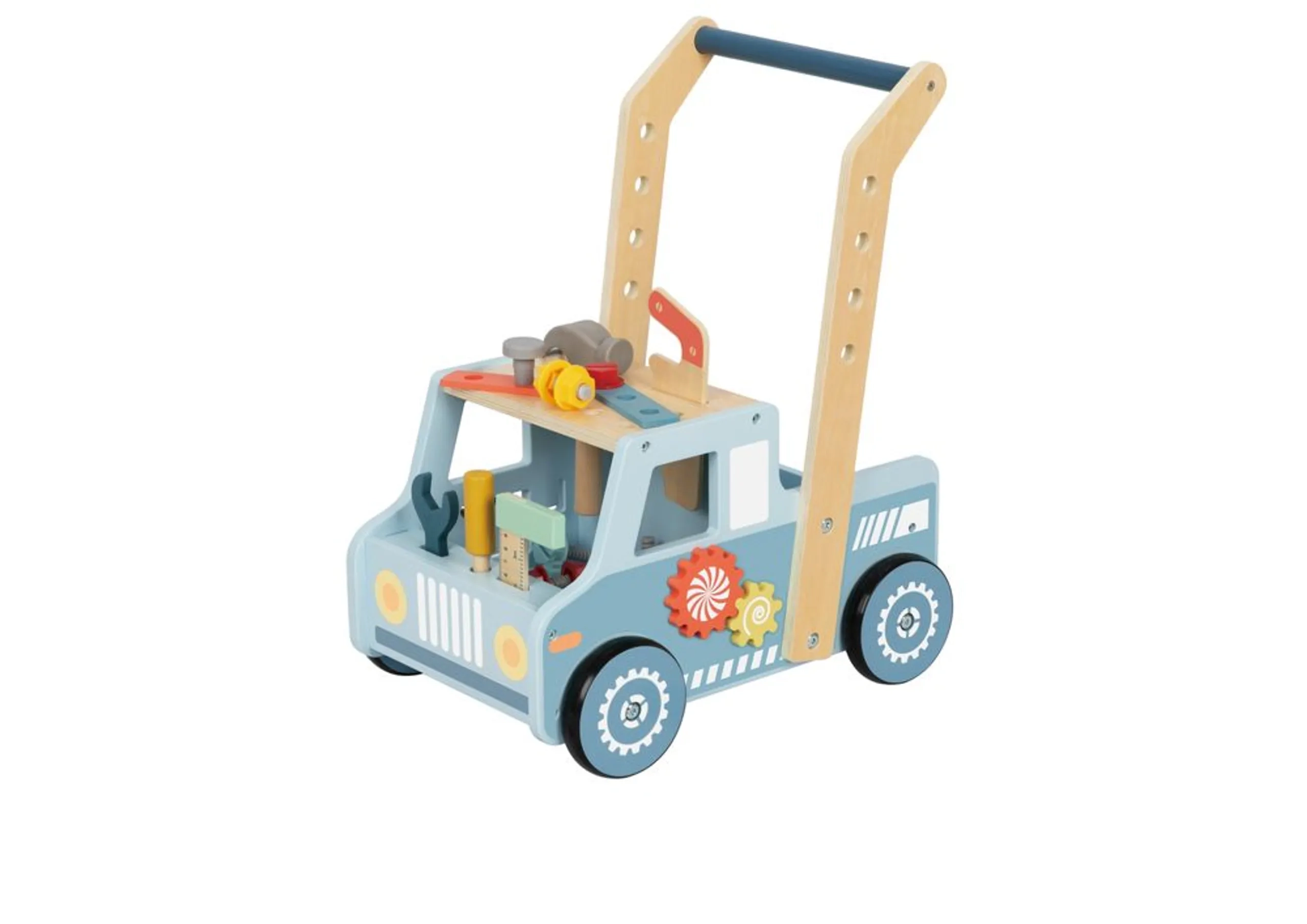 Tooky Toy Wooden Tool Bench Walker - Suitable for 12 months & above 50 Pcs