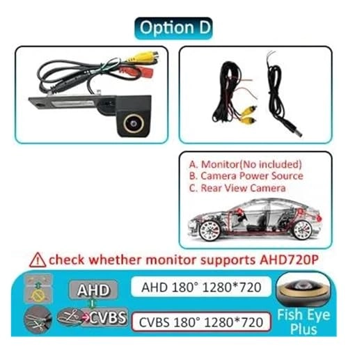 Reversing Camera - RCA interface PAL 512(H)X582(V); NTSC 512(H)X492(V)
