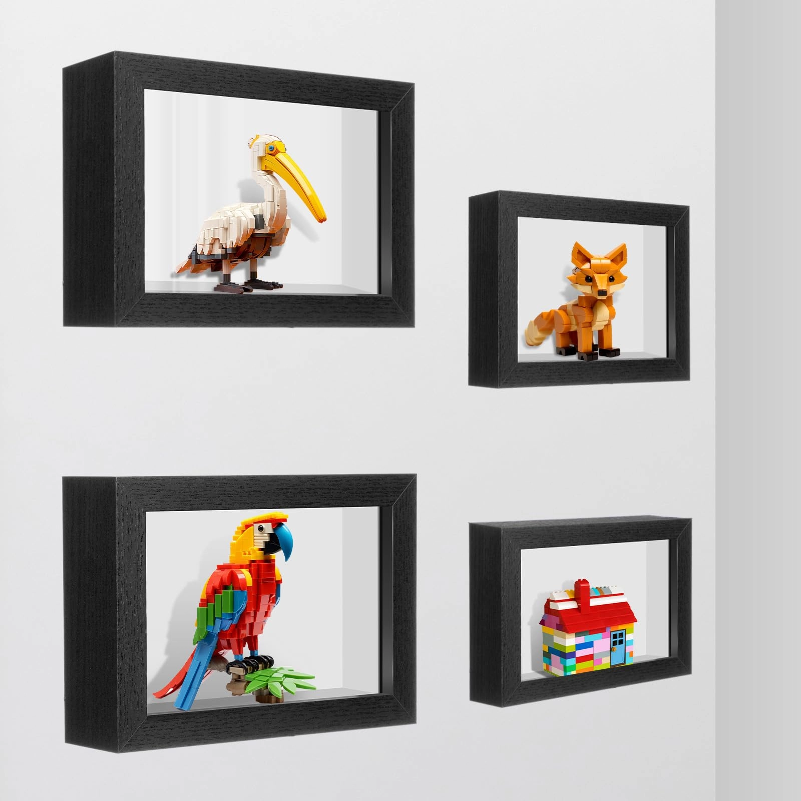 Fiwochic Dustproof Display Shelves - Wood Acrylic