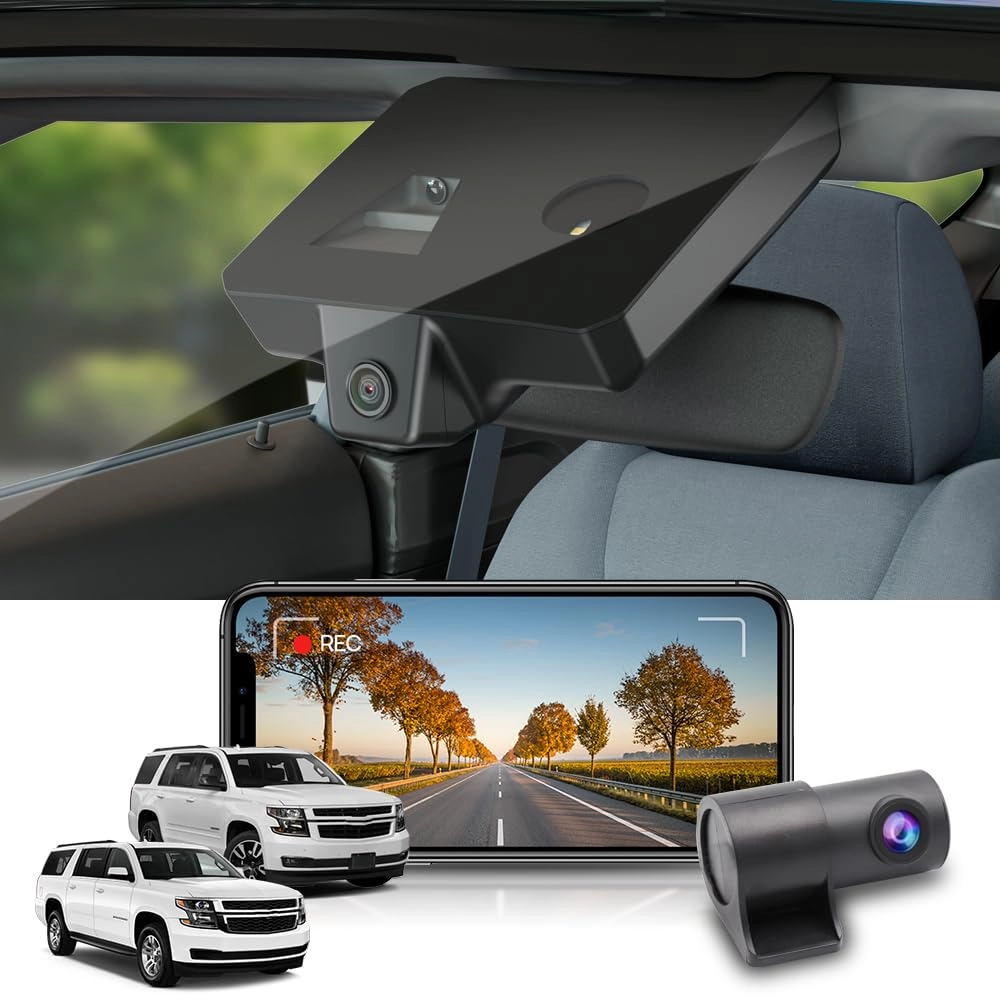 FITCAMX 2K Front and 1080P Rear 2K for 2015-2020 Chevrolet Suburban & Tahoe