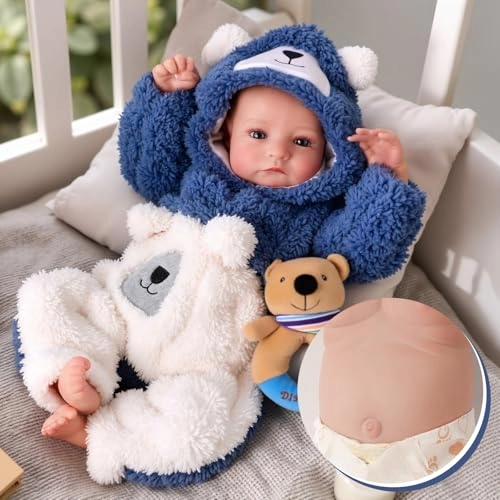 BABESIDE Aiden Reborn Baby Doll - 17 Inch Silicone Vinyl Boy Ages 3+