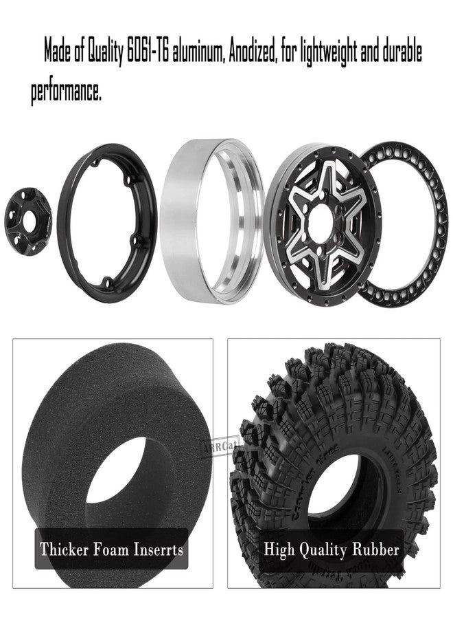 1.9 Beadlock Wheels and Tires - 1/10