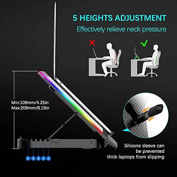 LAPTOP COOLING PAD - 12-17 INCH 6 QUIET FANS