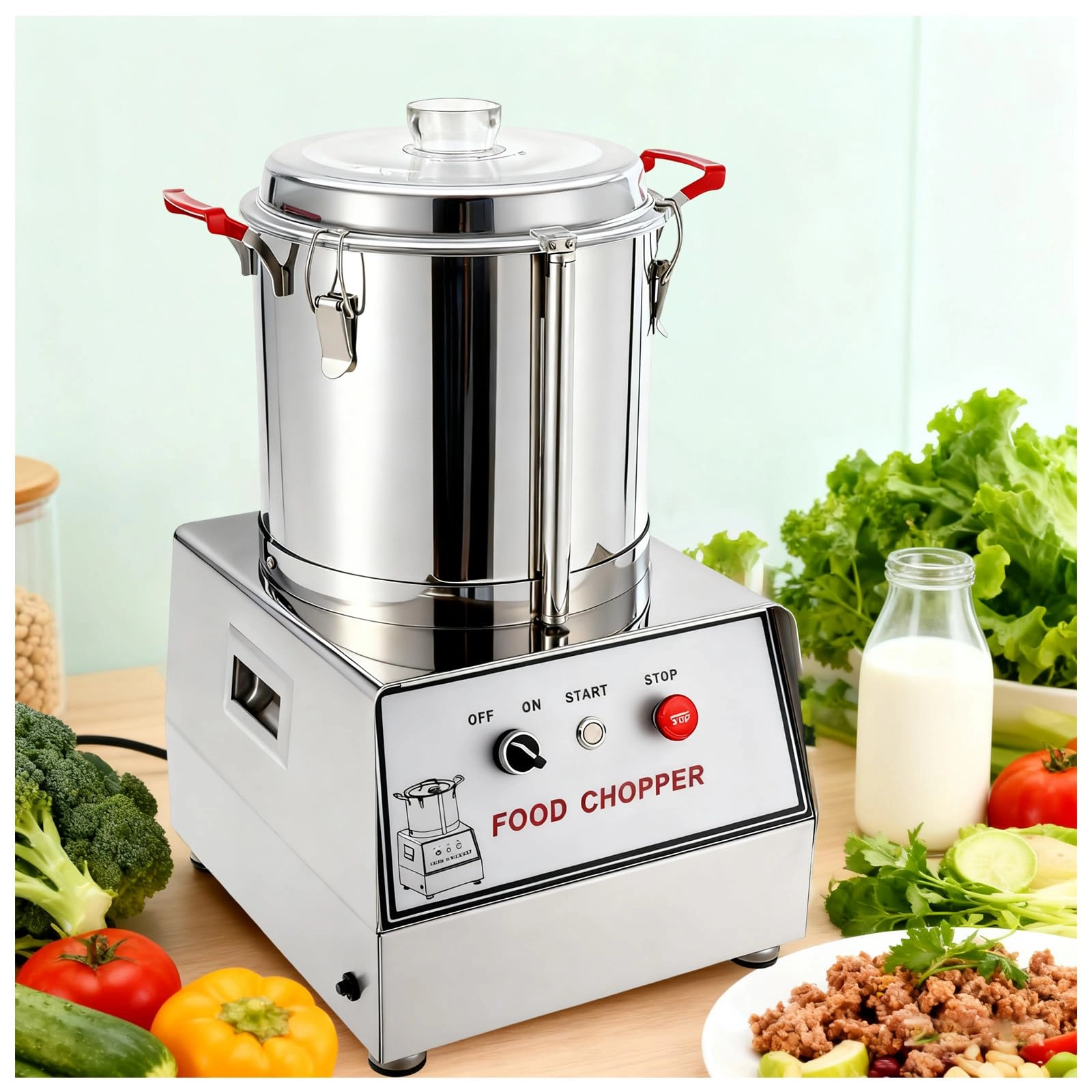 WEICNE Commercial Food Processor - 5L 7L 10L 15L 550W 750W 1100W 1400W