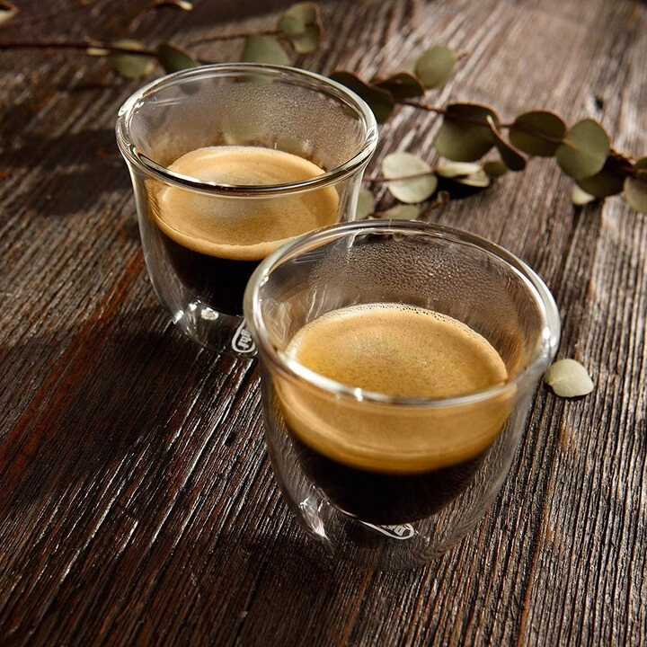 Turkish Espresso Coffee Cup - 6 pcs Heat-resistant Double Wall 80 ml