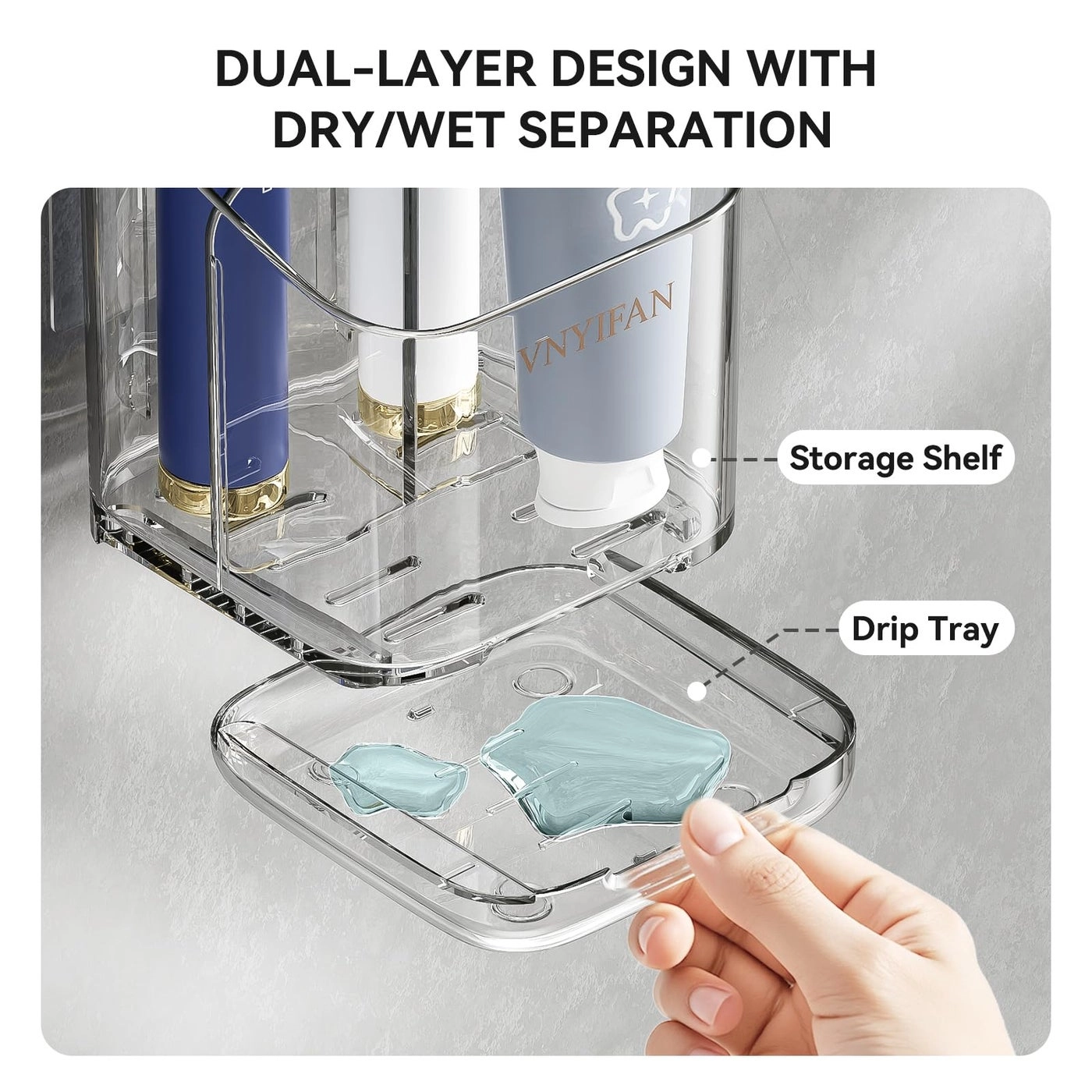 Toothbrush Holders - Wall Mounted 3 Slots