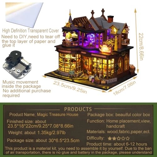 Magic House - 3D Mini Dollhouse Musical Movement