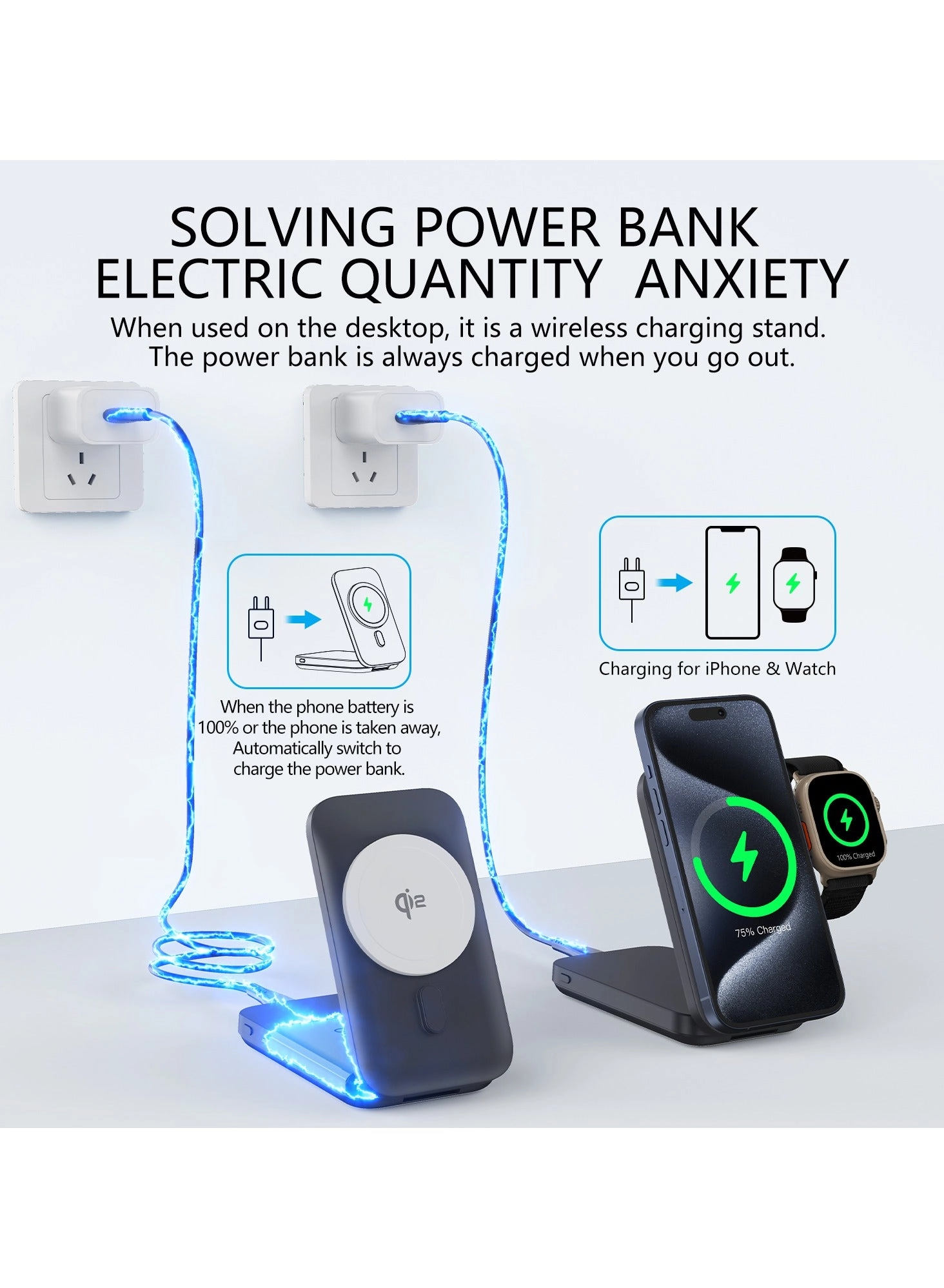 Magnetic Power Bank - 10000 Watt-hour PD 20W 2 Port