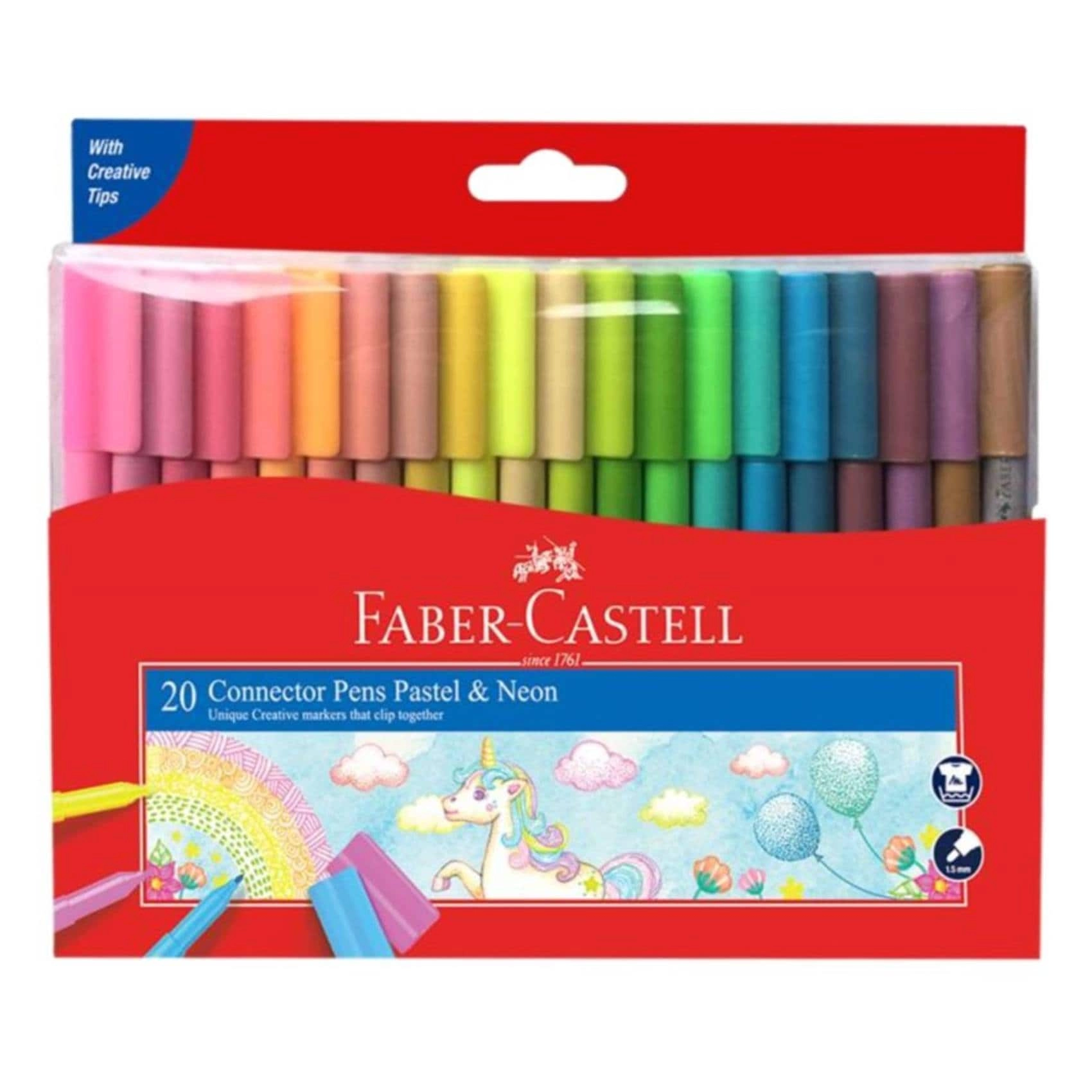 Connector Felt Tip Pens - 20 piece(s) 20 colours