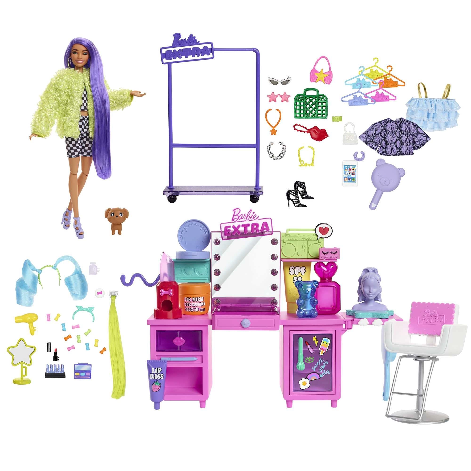 Barbie Extra - Doll Playset 45+ pieces Multi Colour Ages 3+