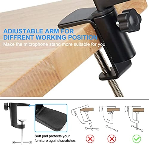 Mic Stand + Mic Clip Holder + Table Mounting Clamp + Pop Filter