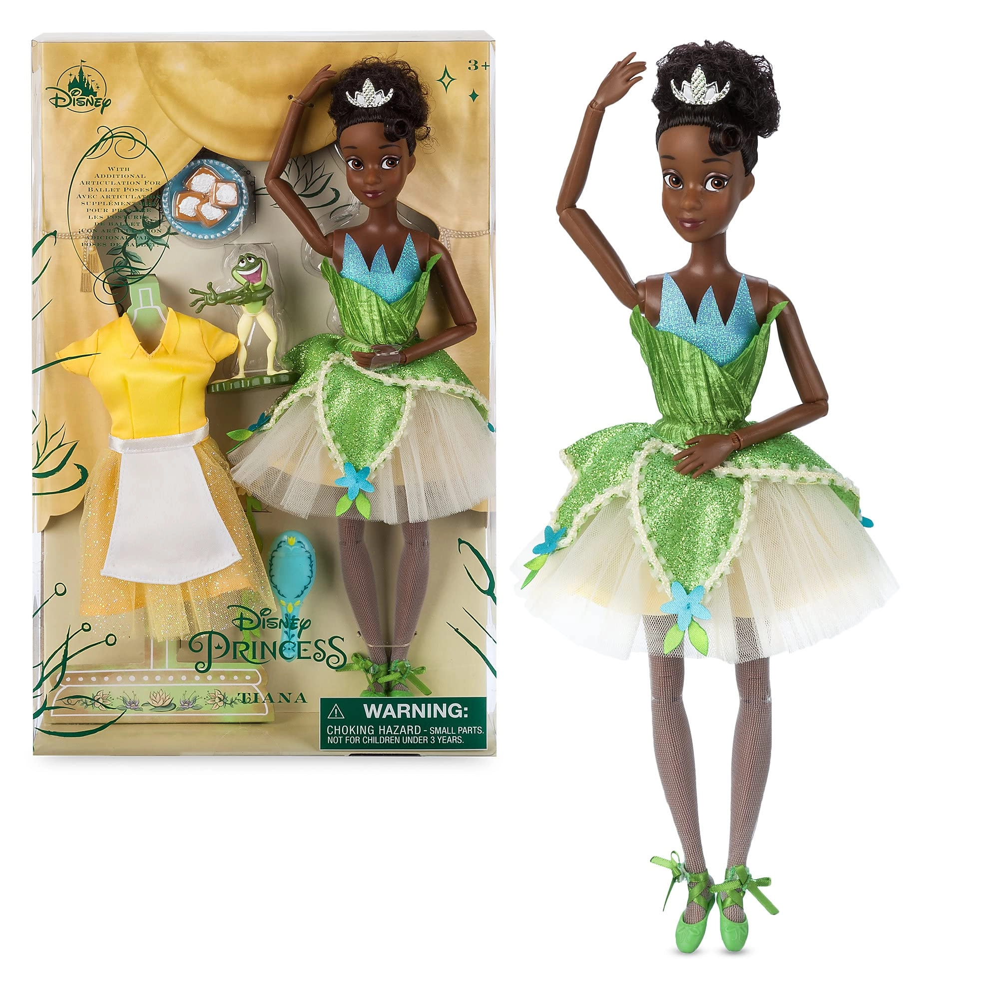 Disney Store Tiana Ballet Doll - 11 ½ Inches Plastic Polyester Ages 3+