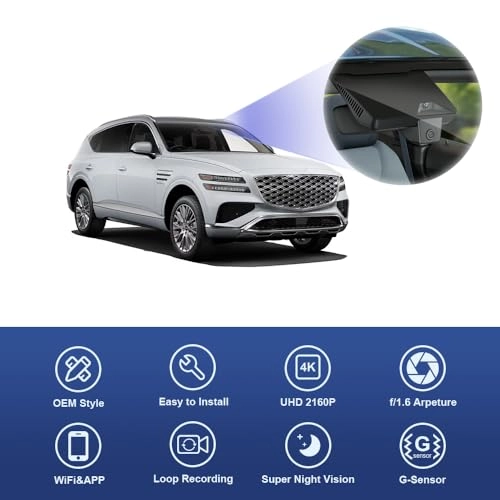 4K Dash Cam - 2160P for Genesis GV80 2025 2026