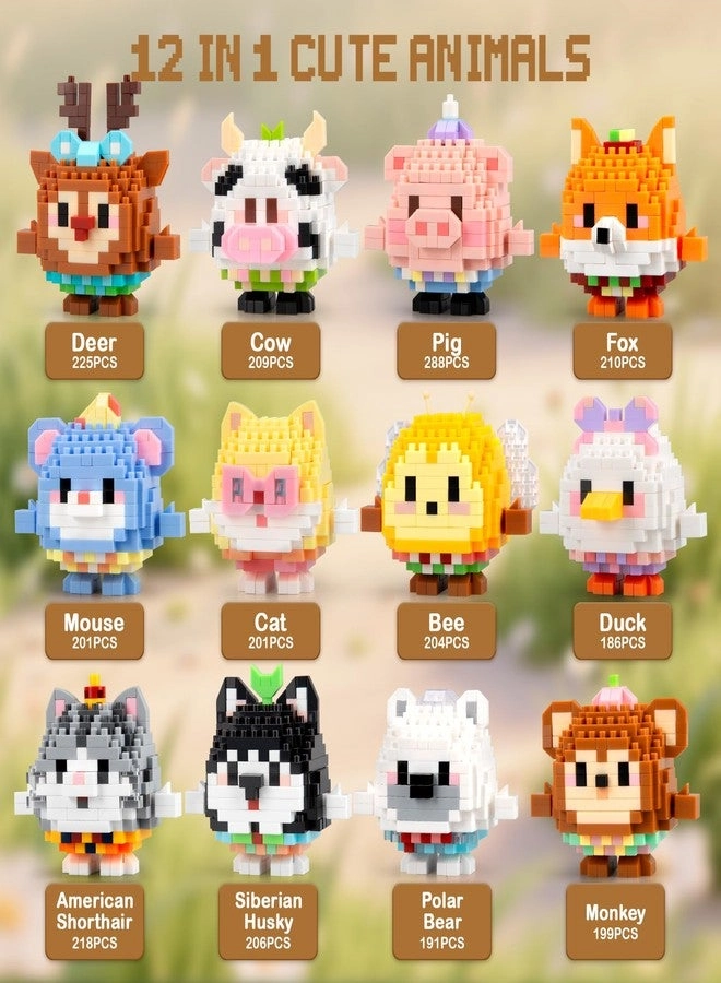 Mirco Mini Animals Building Set - 14+ 2438PCS