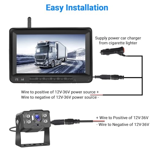 Wireless Digital Backup Camera - Night Vision 1080P