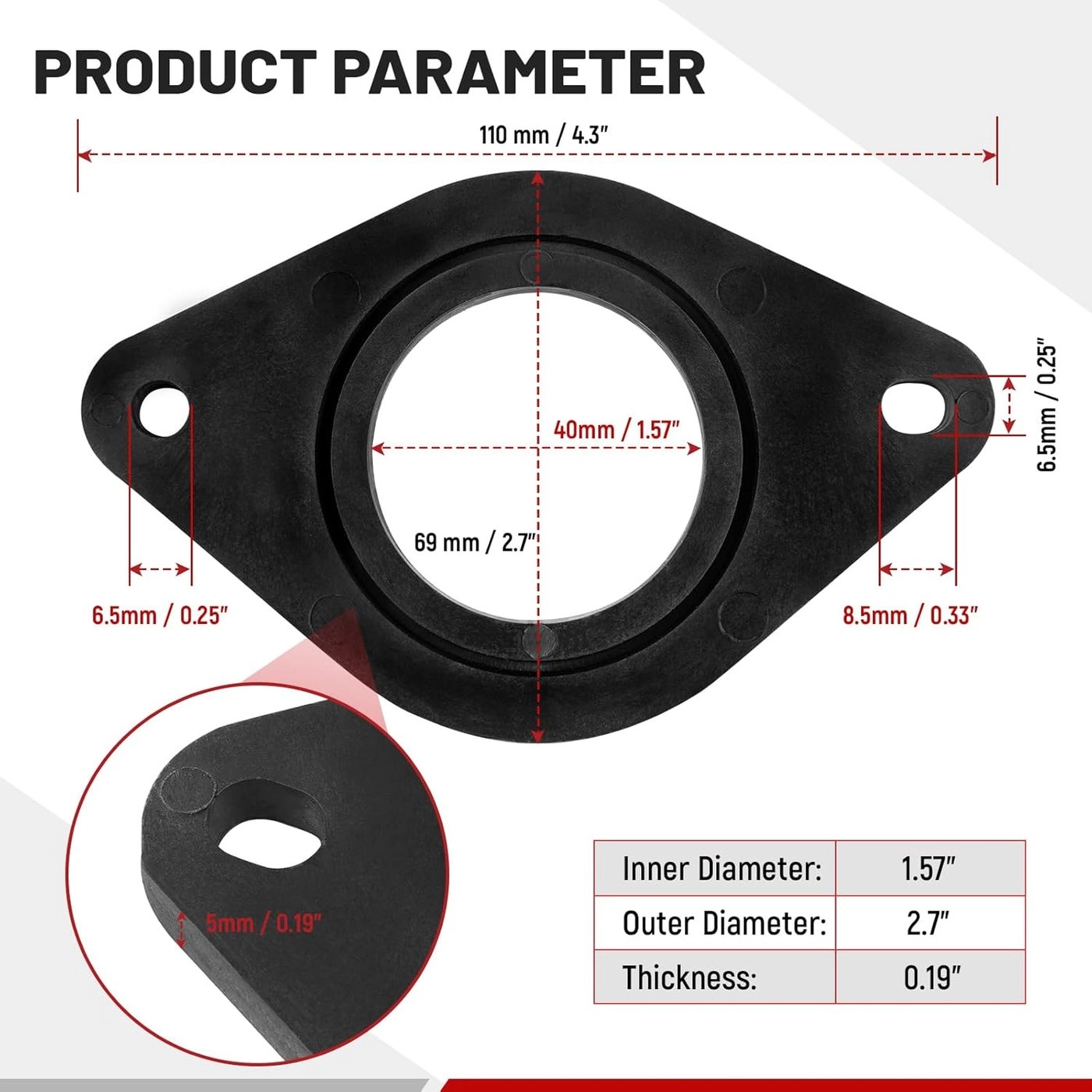 Tweeter Speaker Adapter - 1.5-inch