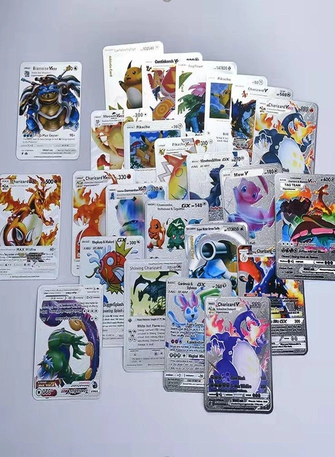 Assorted Cards Deck Box Set - Silver 55pcs