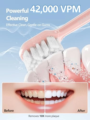 Sonic Electric Toothbrush - 3 Intensity Levels 5 Modes 40000 VPM