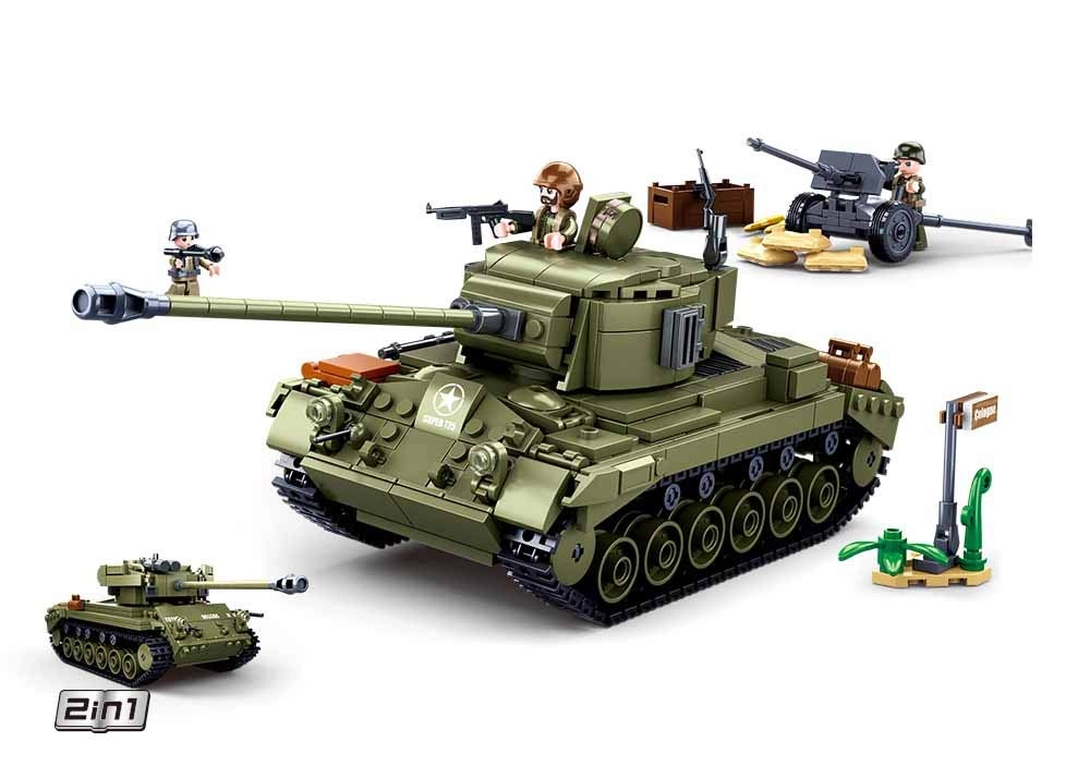 Sluban M38-B0860 - Wwii-m261 Pershing Medium Tank 2in1
