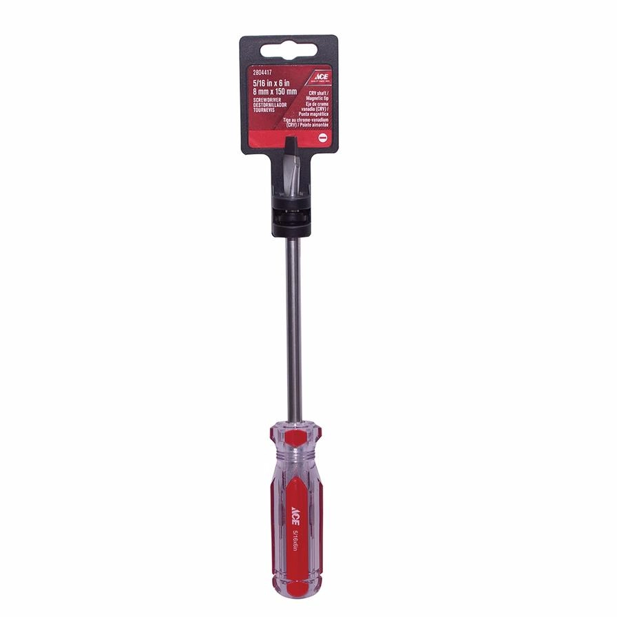 ACE Steel Magnetic Slotted Screwdriver 8 x 100mm