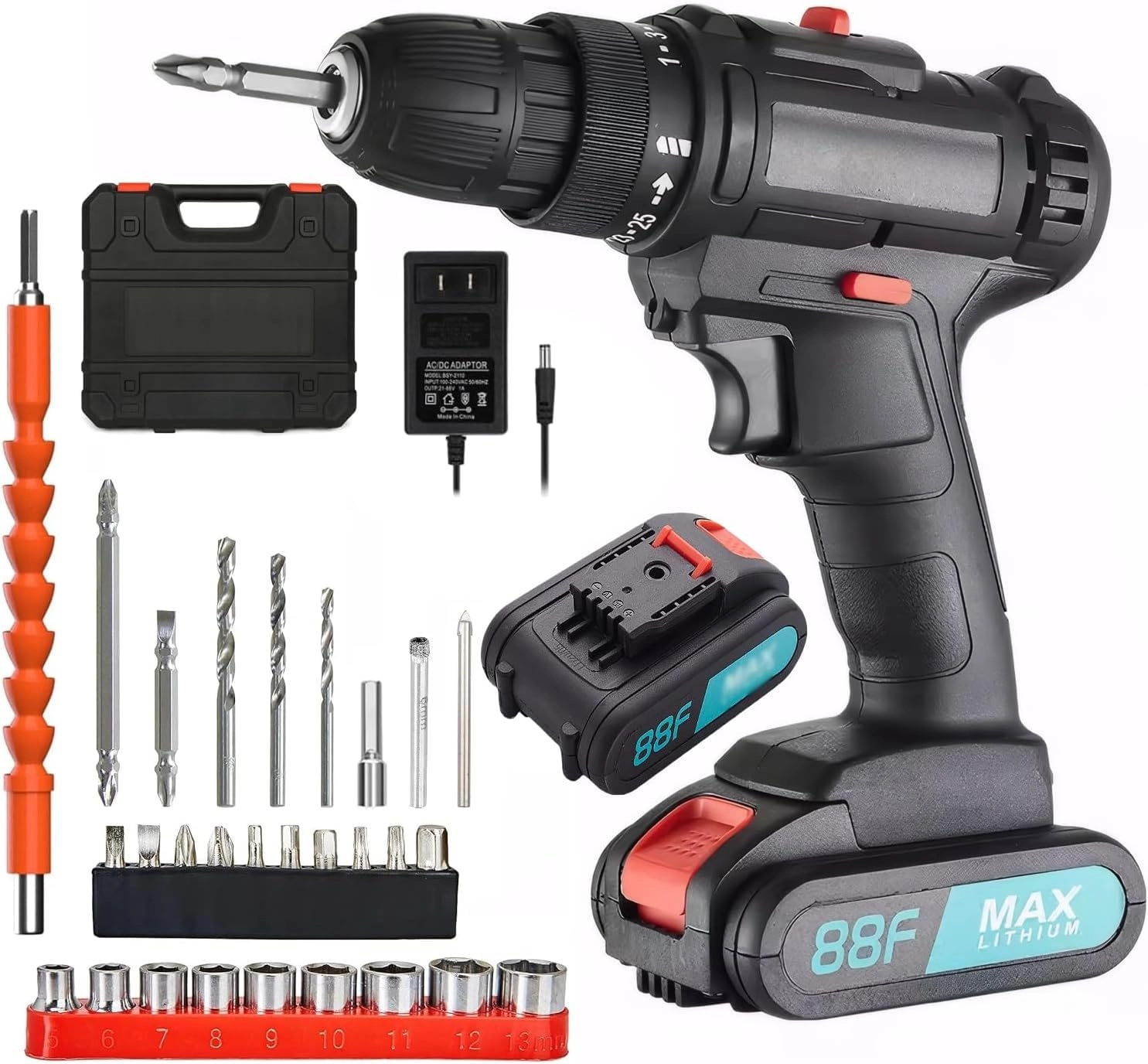 SKY-TOUCH Cordless Drill - 21V 2 Batteries