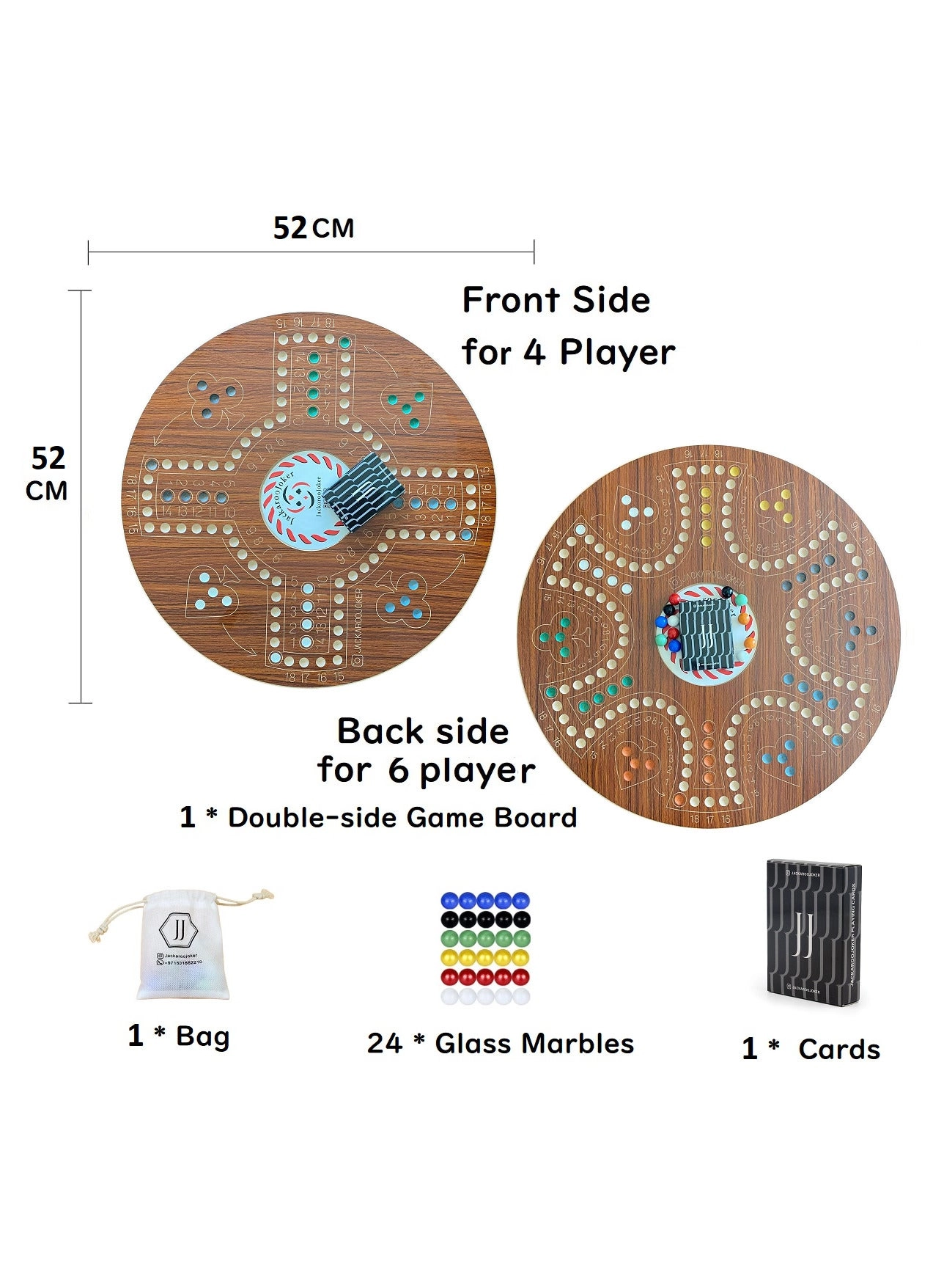 Jacaroo - Solid Pine Wood Double Sided