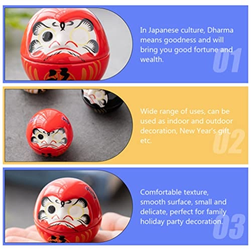 Daruma Doll - Japanese Red Porcelain