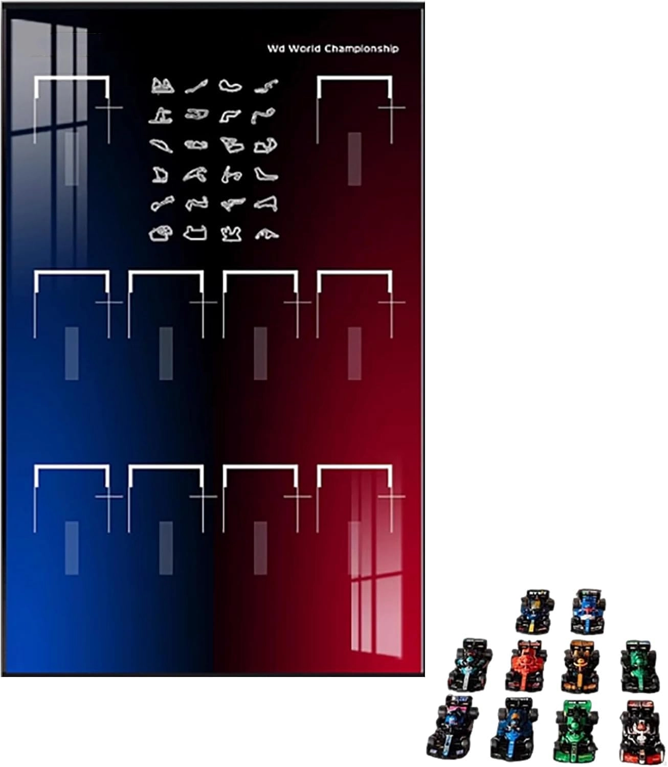 QIXINDGYH Wall Mount Display Stand - for Lego 77242-77251 Racing Car 50 x 80 CM