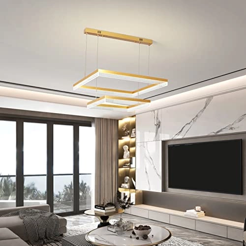 2 Square Chandelier - 3000K-6000K Dimmable