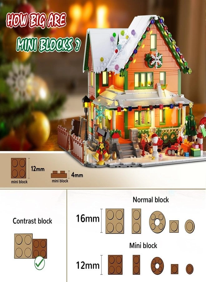 Christmas House Mini Building Set - Holiday Snow Village