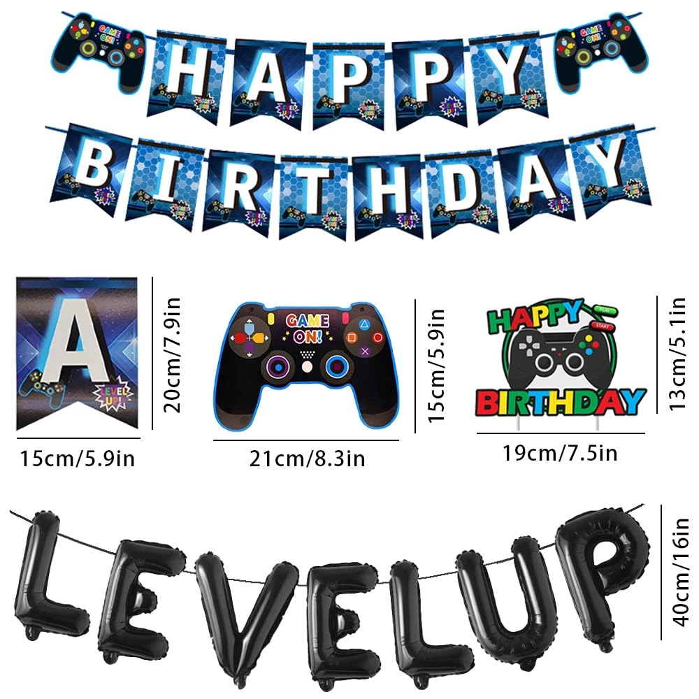 6th Birthday Gamer Decoration Set - 26 pieces Birthday
