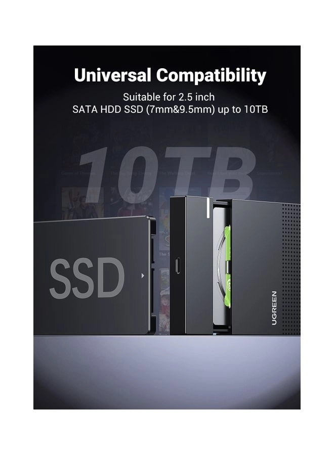 Hard Drive Enclosure - USB 3.1 SATA I II III 2.5 Inch