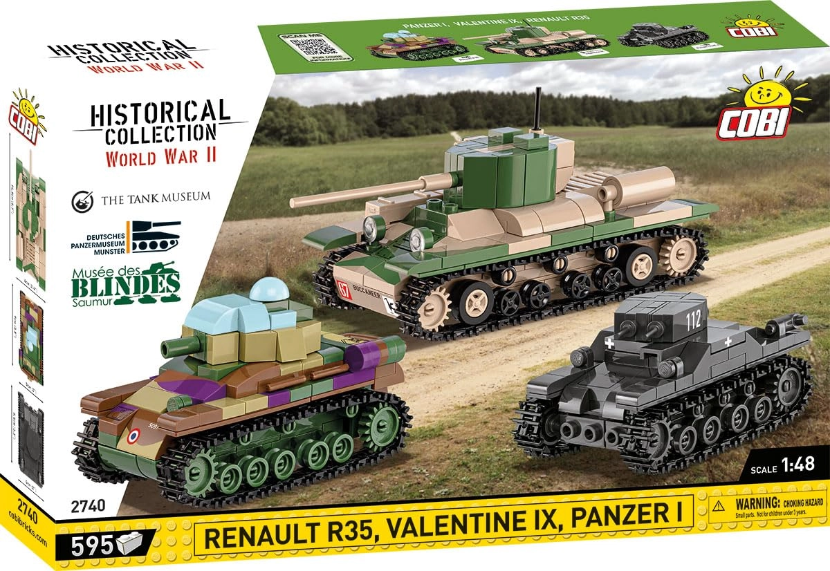 COBI Renault R35 + Valentine IX + Panzer I - 595 pcs