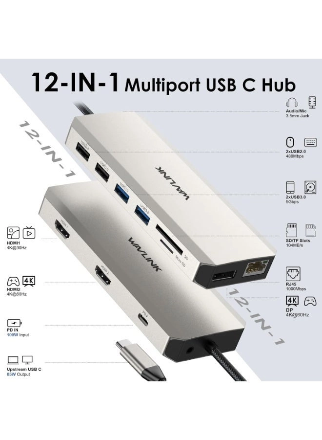 12-in-1 USB C Docking Station