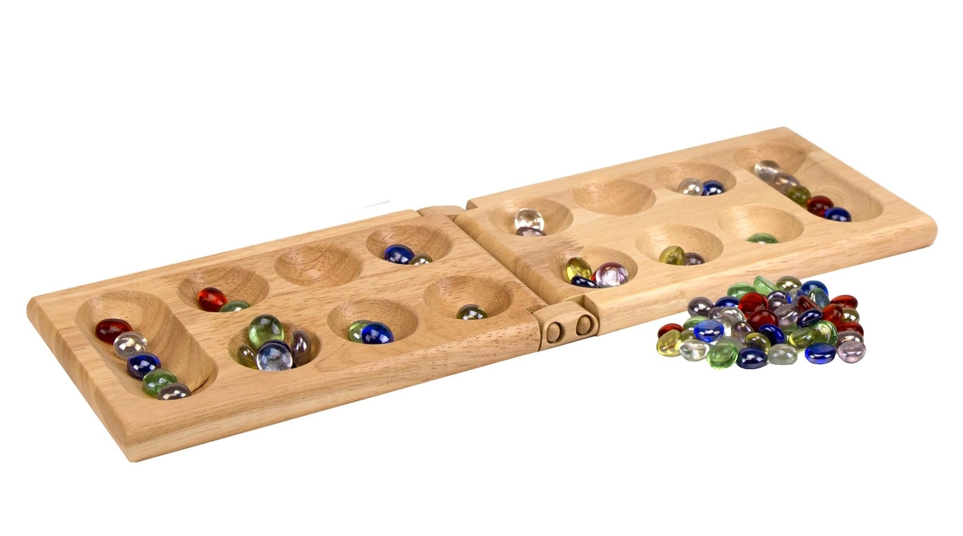 Classic Mancala - Fullsized Solid Wooden Board
